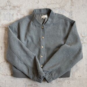 Loft Gray Bomber Jacket